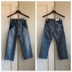 🤍 euc | re/done | Levi’s cropped wide leg jeans